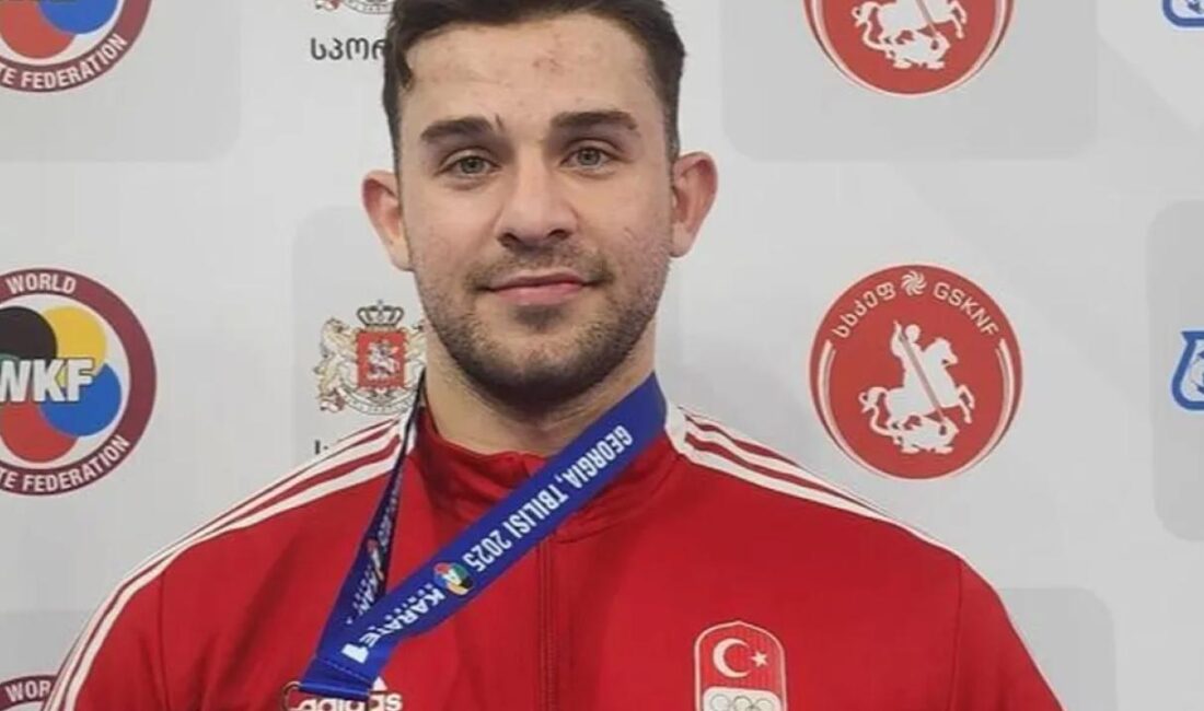 Sakarya Büyükşehir Belediyesi karate sporcusu Fatih Şen, Gürcistan’da milli formayla